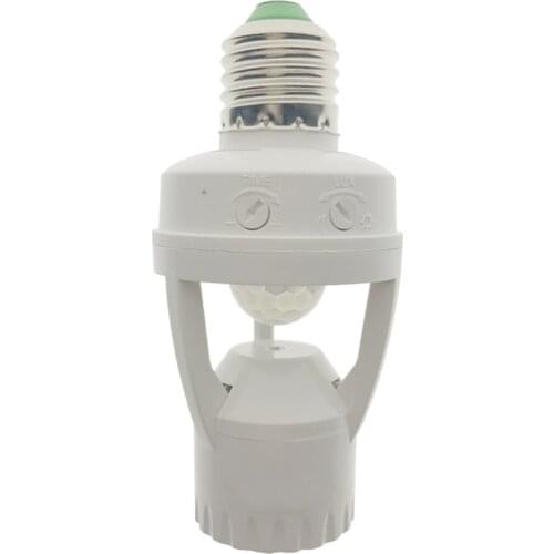 AC 110-220V 360 Degrees Pir Induction Motion Sensor IR Infrared Human E27 Plug Socket Switch Base Led Bulb Lamp Holder