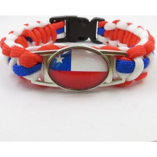 Infinity love chile country Bracelet handmade chile rope bangle fashion chile man and woman bracelet chile flag bangle