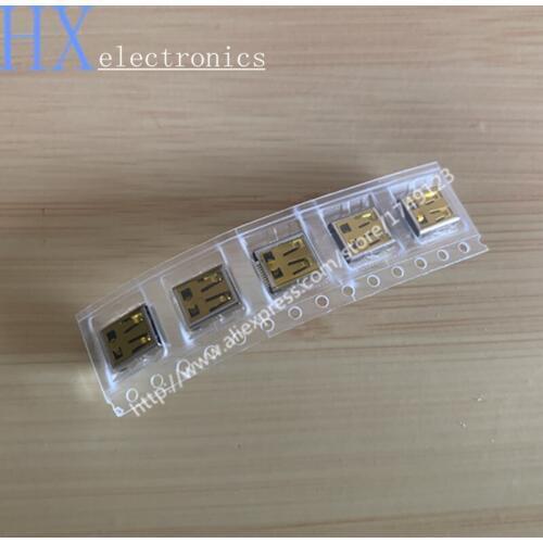 Free shipping 5PCS Small-scale Pins MICRO HDMI MINI 19P Miniature socket Female seat