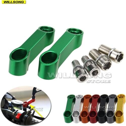 Side Rearview Mirror Extension Riser Extend Adapter Mount Bracket Holder For KAWASAKI Z250 Z300 Z650 Z750 Z800 Z900/RS Z1000 ER6