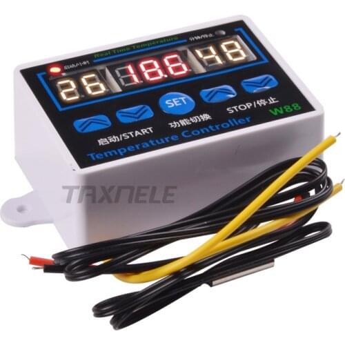 Digital Thermostat W88 12V 24V 220V Temperature Controller Triple Display Multifunction Thermostat Temperature Control Switch