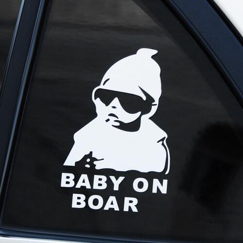 BABY ON BOARD Car Warning Stickers For Lada Granta Xray Vesta For Kia Rio Solaris Creta For Golf Polo