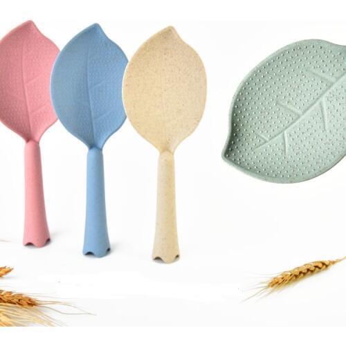 1PC long Wheat Straw Soup Spoon Ladle Tablespoon Eco-Friendly Healthy Rice Spoons Kids Tableware Home Kitchen Tools OK 0227