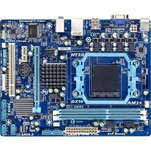 For Gigabyte GA-78LMT-S2 Original Used Desktop Motherboard 78LMT-S2 760G Socket AM3 AM3+ DDR3 Micro-ATX On Sale