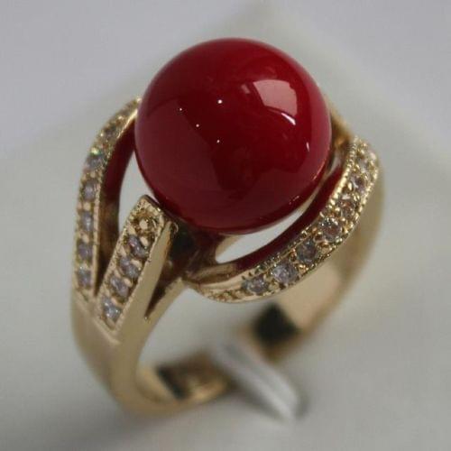 Hot selling>@@ A> >>>2017 12mm Red Shell Pearl Ring AAA Grade 4size choose 03 # # -Bride jewelry good