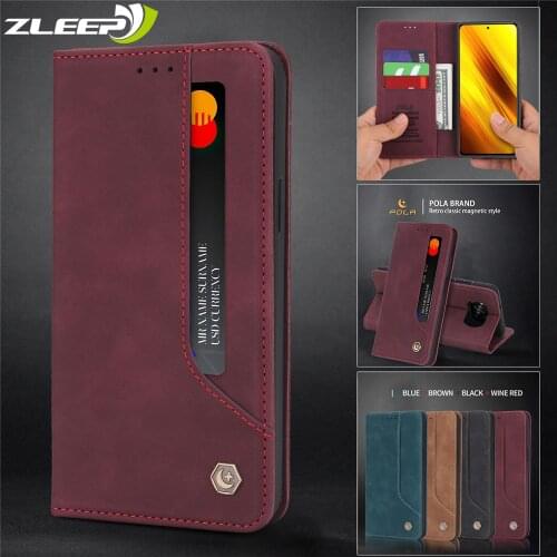 Flip Leather Case For Xiaomi Mi Poco M3 X3 11 10T Pro Lite Magnetic Wallet for Redmi Note 9T 10 S K40 Pro Max Matte Phone Cover