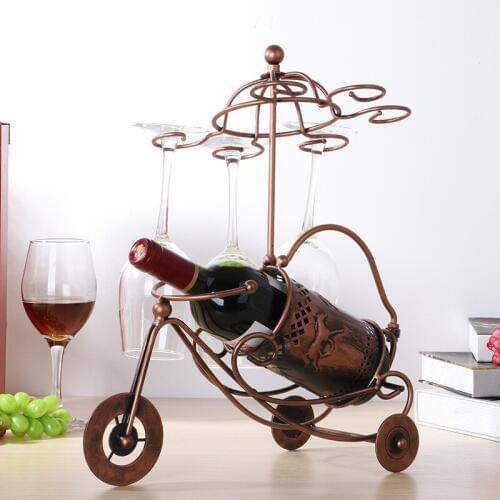 Retro Horse Chariot Wine Glass Holder Creative Hanging Red Wine Glass Rack Nordic Style Wrought Iron Glasses Holders