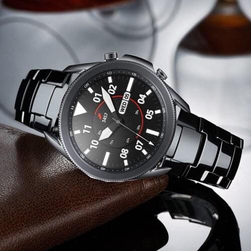 Correa for samsung galaxy watch 3 45mm 41mm 46mm strap active 2 band 20 22mm for huawei watch gt2 e amazfit bip ceramic bracelet