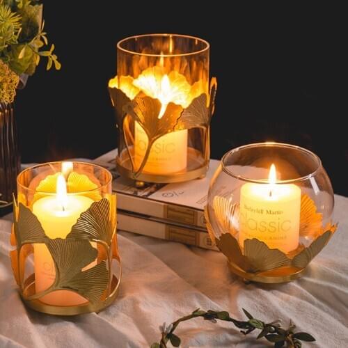 Romantic luxury candlelight dinner layout props desktop creative candle holder nordic home decoration accessories modern
