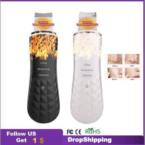 Ultrasonic Skin Scrubber Blackhead Removal Deep Cleaning Face Professional Peeling Beauty Device
