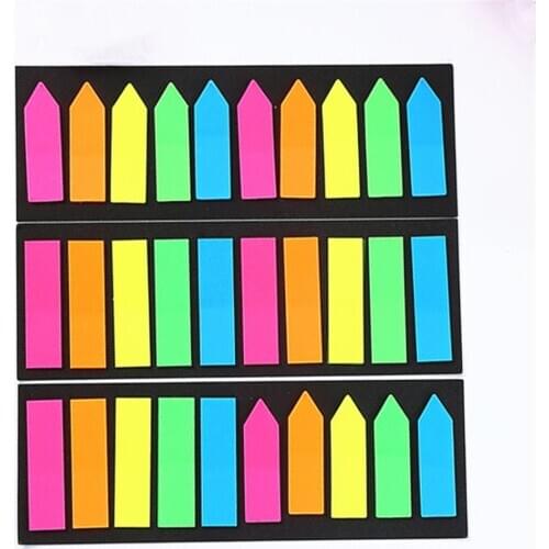 200 sheets Fluorescence colour paper Memo Pad Sticky Notes Bookmark Marker Sticker Office School Supplies Notebooks