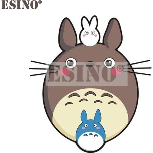 Car-Styling Funny Cartoon Lovely Cat Totoro Car Stickers Motorcycle Decals for Toyota Ford Focus 2 Chevrolet VW Opel Tesla Lada
