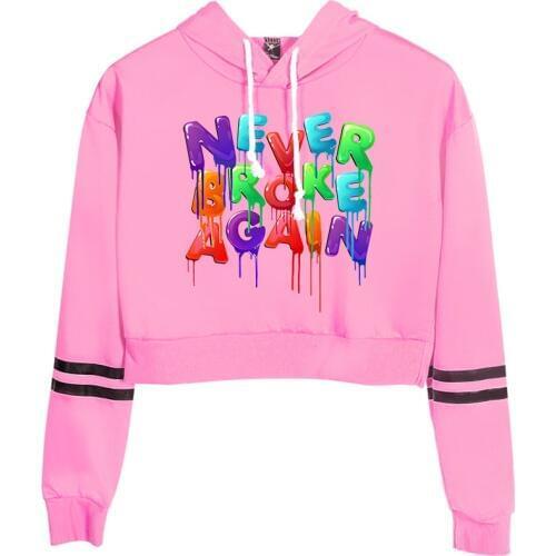 YoungBoy Never Broke Again High waist hoodie women 2020 aikooki Hot sale fashion girls Navel hoody popular casual tops