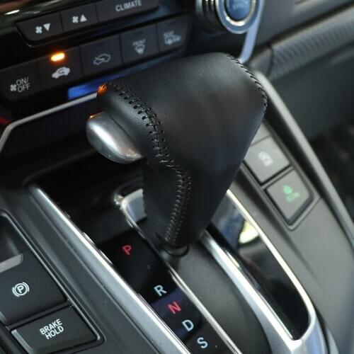 High-quality First layer of cowhide car shift and Handbrake Cover for HONDA CRV 2017 2018 2019 2020