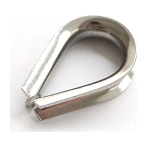 High Quality Marine Grade 316 Stainless Steel M5 Wire Cable Thimbles Rope Clamps Galvanized Fastners