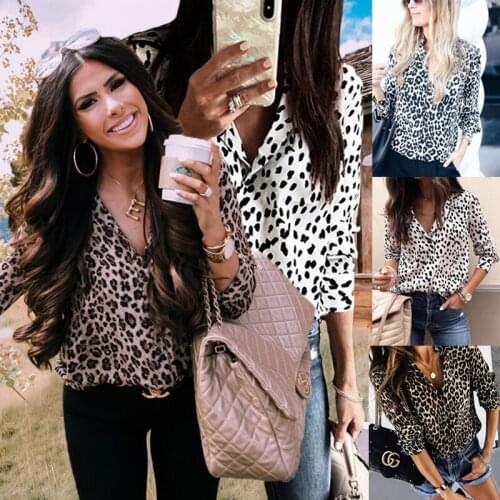 Want Move Leopard Blouses
