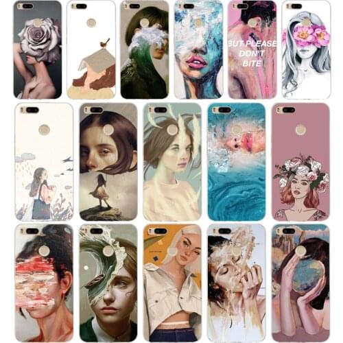 85AA Art Girl gift Soft Silicone Tpu Cover phone Case for Xiaomi Redmi Mi A1 A2 8 lite