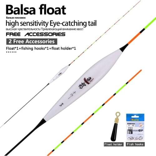 White Color Balsa Wood Fishing Floats High Sensible Buoy Good Quality Bobber Shallow Water Boia Carp Fishing Accessories(B-04)