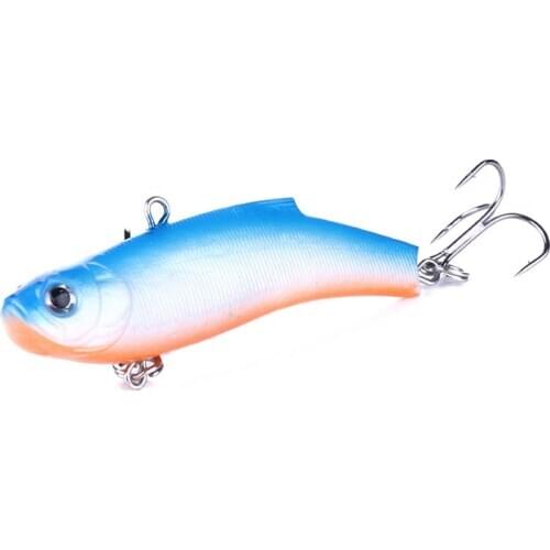 1pcs VIB Ice Fishing Lure Soft Lead Bait Pesca 7cm 17g Isca Artificial Bait Sinking Wobbler Winter Fishing Tackle 10 colors