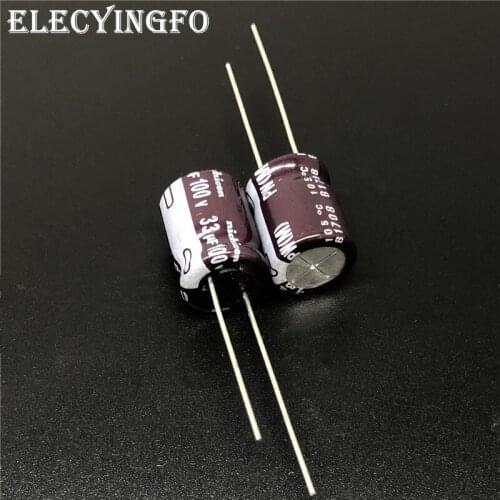 10pcs/100pcs 33uF 100V NICHICON PW Series 10x12.5mm Low Impedance Long Life 100V33uF Aluminum Electrolytic capacitor