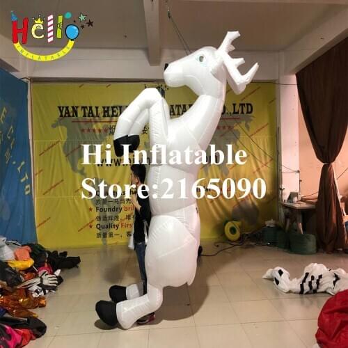 3 m high parade event decoration fancy dress walking Inflatable deer costume inflatable deer puppet
