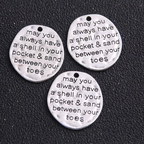 3pcs 26*30mm Antique Metal Zinc Alloy oval Cameo Alphabet Letter Fit Jewelry Necklace Charms Making