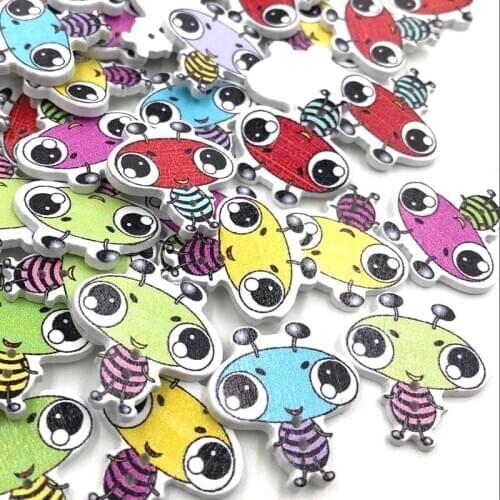 30 pcs Wooden animal buttons Fit Sewing scrapbooking buttons decoration crafts WB413