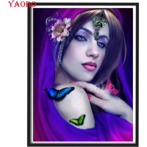 5d Diamond Painting Full Drill Square Beauty Butterfly Diamond Embroidery Cross Stitch Kits Diamond Mosaic Decor For Home