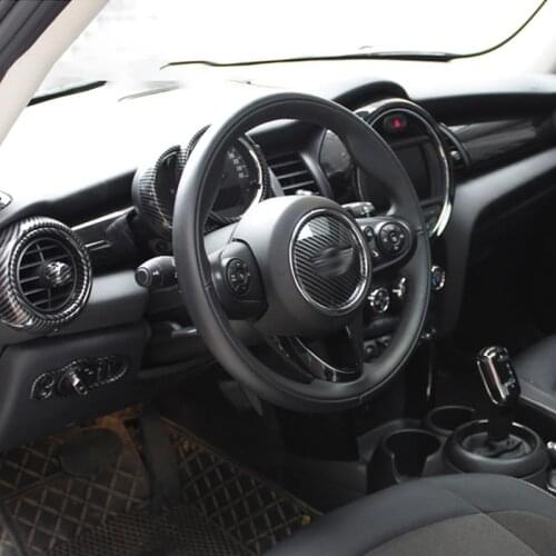 Car Speaker Air Outlet Cover Steering Wheel Sticker For MINI COOPER F55 F56 F57 Center Console Multimedia Accessory Decoration