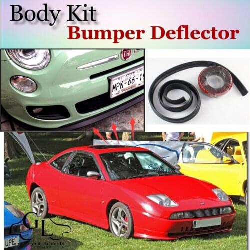 Bumper Lip Deflector Lips For Fiat Coupe Front Spoiler Skirt For TopGear Fans Car View Tuning / Body Kit / Strip