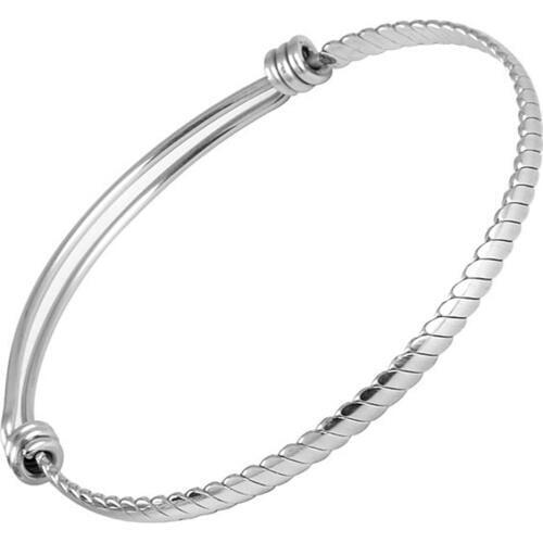MJB0397 60mm 316L Stainless Steel Adjustable Wire Bangle with Removable Ball for Charm Bracelet For Woman Gifts