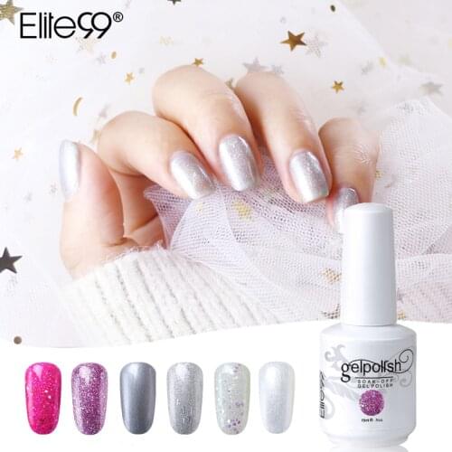Elite99 15ml Glitter Pearl Series Gel Varnishes Bling UV LED Gel Nail Polish Semi Permanent Nail Art Manicure Gel Polish Lacquer