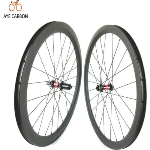 700c road 45mm depth gravel bike disc brake wheelset for cyclocross disk road wheels tubeless and hookless rim 240 hub