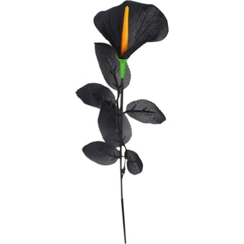 Simulation Black Calla Lily Flowers Bride Bouquet 47cm Living Room Decoration Artificial Real Touch Home Decor Wedding Bouquets