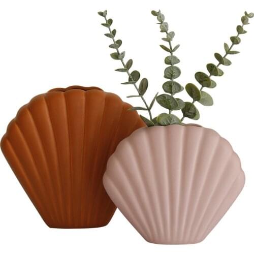 Nordic Shell Ceramic Vase Dining Table Home Decoration Craft Decoration Rustic Home Decor Home Vase