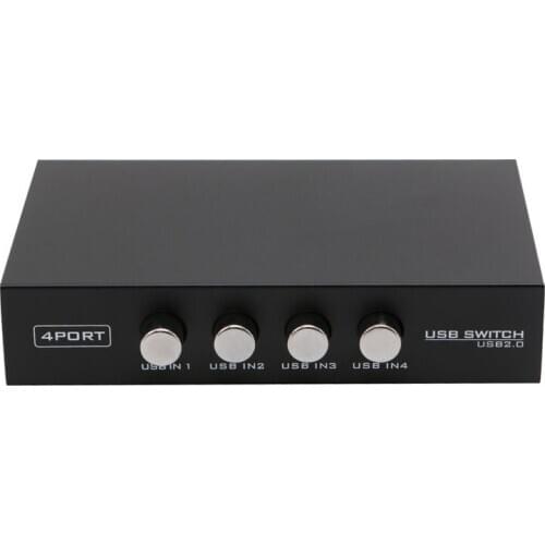 4 Ports USB2.0 Sharing Device Switch Switcher Adapter Box For PC Scanner Printer B95C