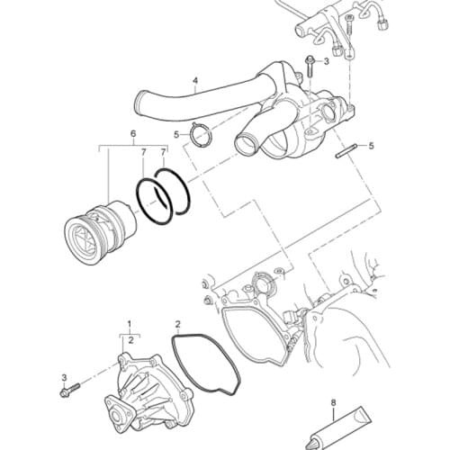 OEM Thermostat Housing And Seal For Panamer* V6 3.6 948 106 080 02 94810608002 948 106 124 02 94810612402
