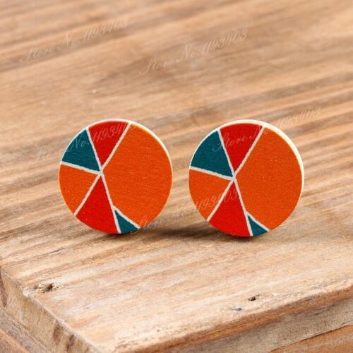 16mm Round High Quality Photo Wood Laser Cut Cabochon to make Rings, Earrings,Bobby pin,Necklaces, Bracelets-(WEH-264)