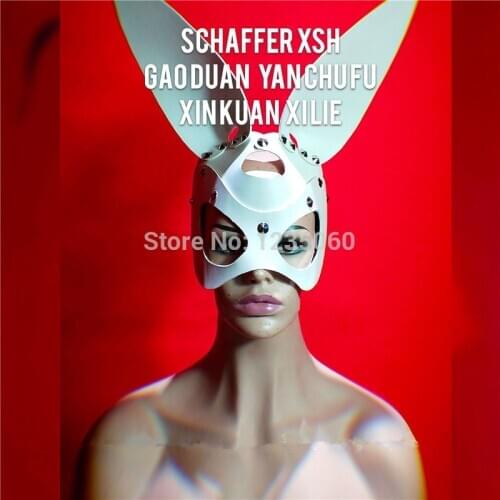 Party disco mask dj stage show wears head piece female ballroom costumes bar dress headwear model performance outfits club