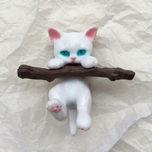 Cute Branch Cat Car Pendant 3D Resin Interior Decoration for Women Girls Car Supplies Accessories