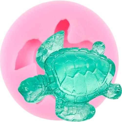 Cute Sea Turtle Silicone Fondant Mold Marine Life Chocolate Gumpaste Mould Cake Decorating Tools Polymer Clay Candy Molds