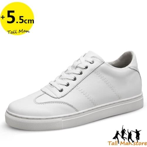 Sneakers Men Leather Shoes Elevator Shoes Heightening Shoes Height Increase Shoes Height Shoes Tall Shoes Insole 6cm