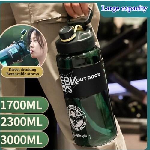 New Plastic Space Cup Fitness Portable Oversized Water Cup For Men And Women Large Capacity Outdoor Sports Water Bottle