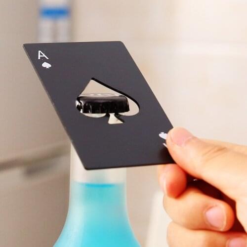 Novelty Bottle Opener Playing Card Beer Opener Bottles Lid Remover For Bars Party Restaurant Tool Gifts