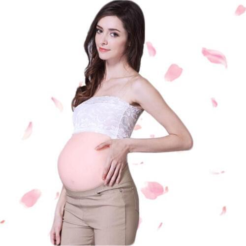 ONEFENG Pregnant Fake Silicone Artificial Belly for Cross Dressing Actor Model Women Jelly Tummy 1500g 4~5 Months
