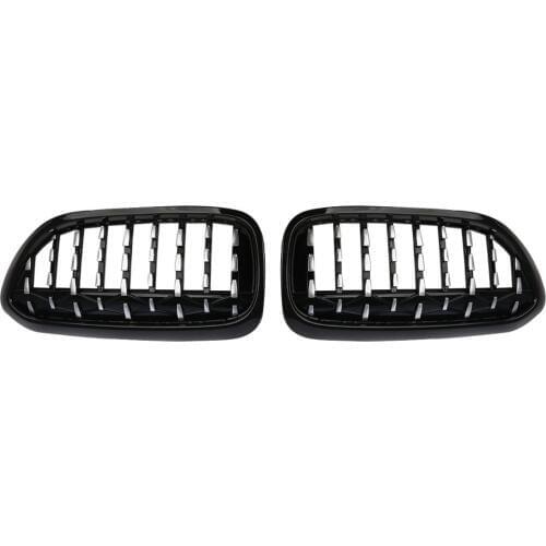 Front Kidney Grille Grill For BMW 5 Series G30 G38 520i 530i 540i 17-19 Meteor Chrome/Meteor Glosss Black/Meteor Chrome Black