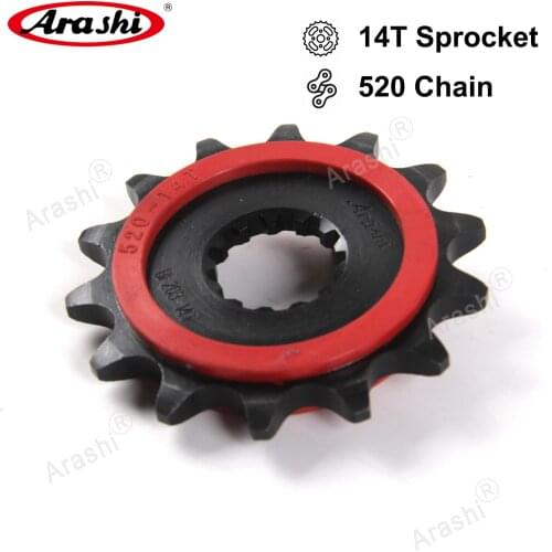 Arashi 14T Rubber Cushioned Front Sprocket For KAWASAKI KLX300 / KLX300R 2003 2004 2005 2006 2007 Chain Sprockets KLX 300 R
