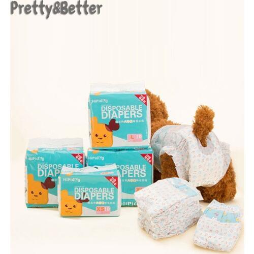 10PCS/Bag Dog Diapers Diaper for Dogs Disposable Leakproof Nappies Puppy Super Absorption Physiological Pants Male Dog Wraps