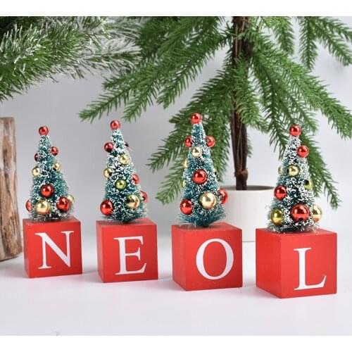 Christmas decorations wooden Christmas NOEL letter ornaments XMAS ornaments desktop window scene layout props
