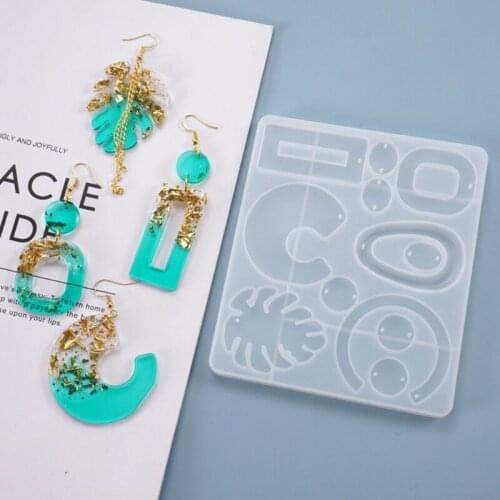 Crystal Earrings Dangler Casting Silicone Mould DIY Crafts Jewelry Pendant Making Tools Crystal Epoxy Resin Mold Drop Shipping